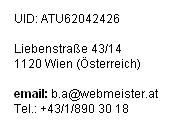 Kontakt und Impressum von -lokalnetz.at-